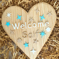 Personalized Wooden Baby Name Heart Plate